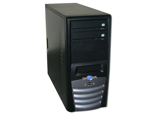 KIT L8010 de Gabinete (400W), Teclado, Mouse y Bocinas. Color Negro