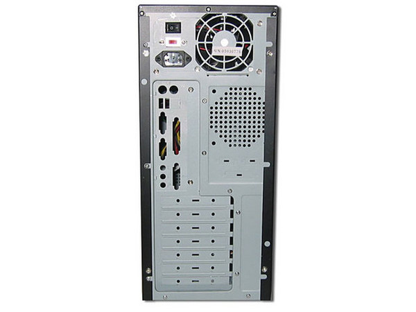 KIT L8010 de Gabinete (400W), Teclado, Mouse y Bocinas. Color Negro