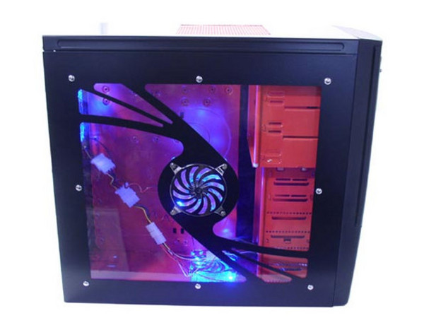 Gabinete Demon ATX con fuente de 350Watts y Acrílico con Ventilador.