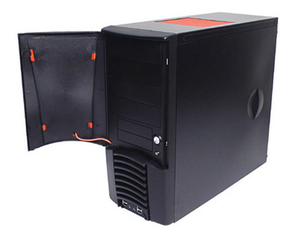Gabinete Demon ATX con fuente de 350Watts y Acrílico con Ventilador.
