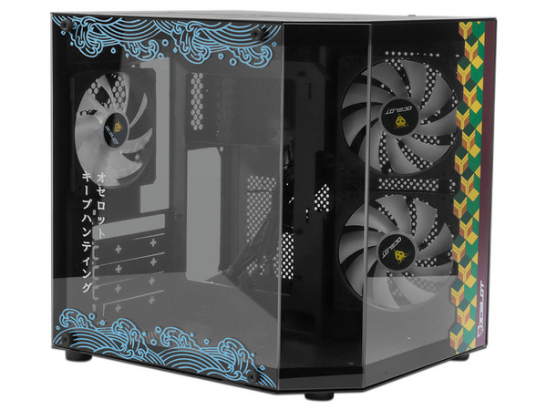 Gabinete Gamer Ocelot Black Mizu, Micro-ATX, (No Incluye Fuente de Poder), Incluye 3 Ventiladores RGB, Color Negro.