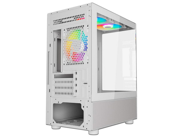 Gabinete Ocelot GLASS EW7, Micro-ATX, Mid-Tower, (No Incluye Fuente de Poder), Color Blanco.