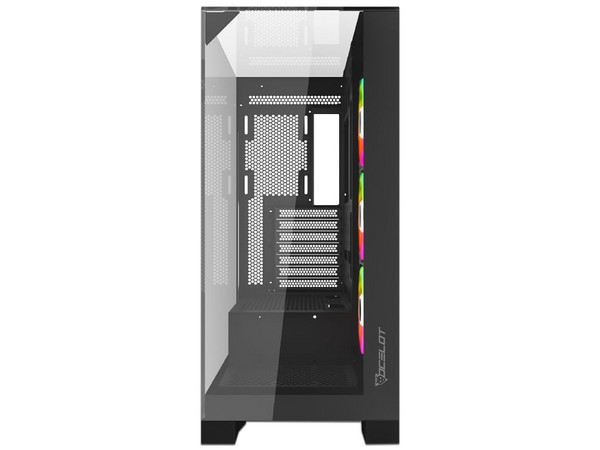 Gabinete Ocelot Gaming Glass Hunter 3, ARGB, ATX, (Sin fuente de poder). Color Negro.