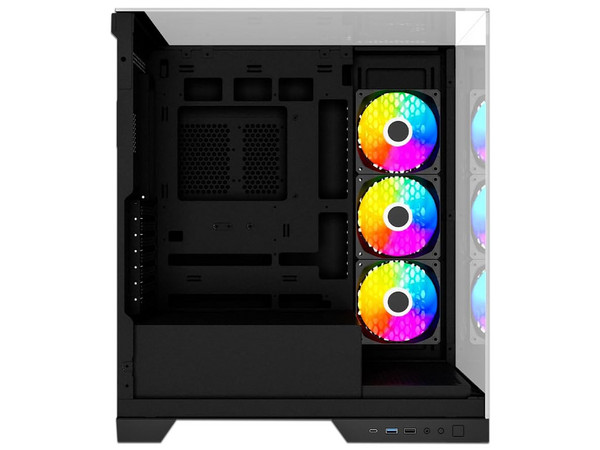 Gabinete Ocelot Gaming Glass Hunter 3, ARGB, ATX, (Sin fuente de poder). Color Negro.