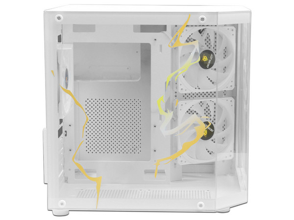 Gabinete Gamer Ocelot White Storm 5, Micro-ATX, (No Incluye Fuente de Poder), Incluye 3 Ventiladores RGB, Color Blanco.