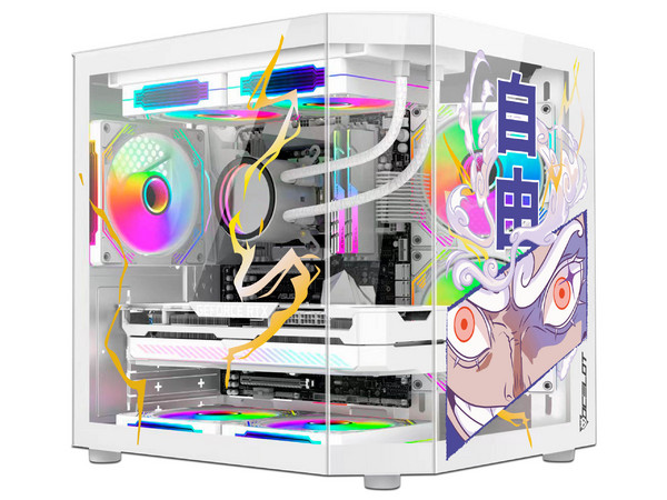 Gabinete Gamer Ocelot White Storm 5, Micro-ATX, (No Incluye Fuente de Poder), Incluye 3 Ventiladores RGB, Color Blanco.