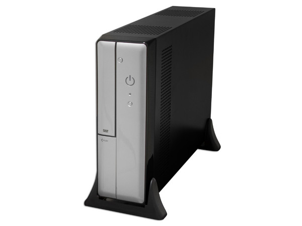 Gabinete Pixxo CS Slim con fuente de 450W, Mini ITX. Color Plateado
