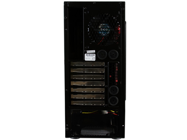 Gabinete Pixxo Gamer CG-9203 con Ventilador lateral de 220mm y Leds Rojos (no incluye fuente de poder) Color Negro