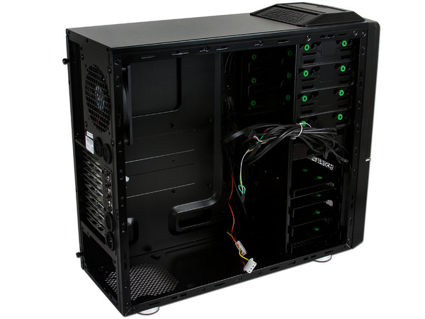 Gabinete Pixxo Gamer CG-9203 con Ventilador lateral de 220mm y Leds Rojos (no incluye fuente de poder) Color Negro