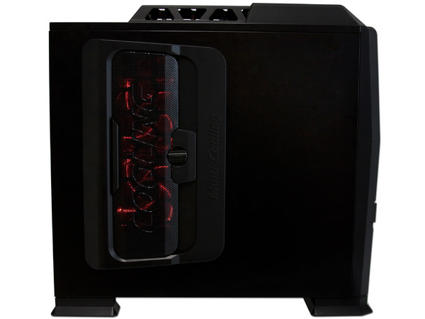 Gabinete Gamer PIXXO CG-9801 con Leds Rojos y Ventilación, (No incluye fuente de poder) Color Negro 
