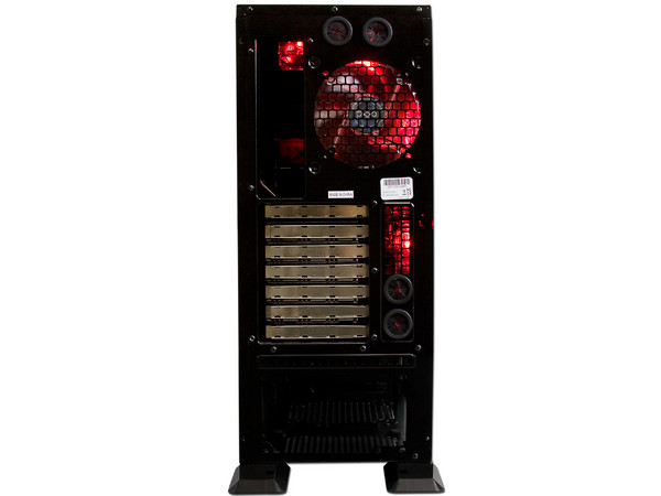 Gabinete Gamer PIXXO CG-9801 con Leds Rojos y Ventilación, (No incluye fuente de poder) Color Negro 