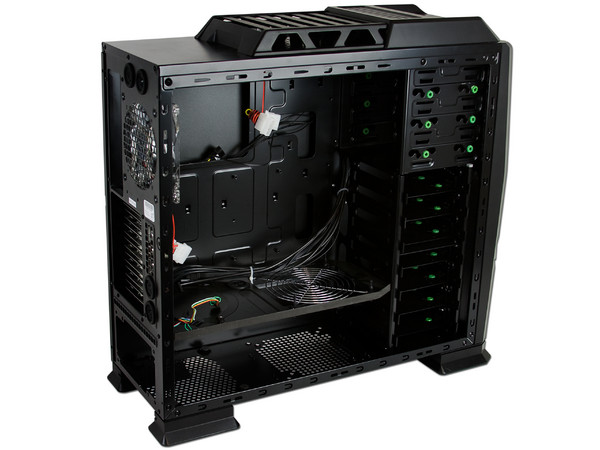 Gabinete Gamer PIXXO CG-9801 con Leds Rojos y Ventilación, (No incluye fuente de poder) Color Negro 