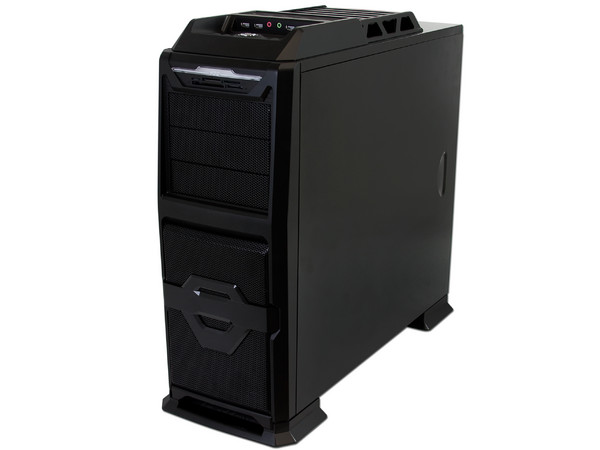 Gabinete Gamer PIXXO CG-9801 con Leds Rojos y Ventilación, (No incluye fuente de poder) Color Negro 