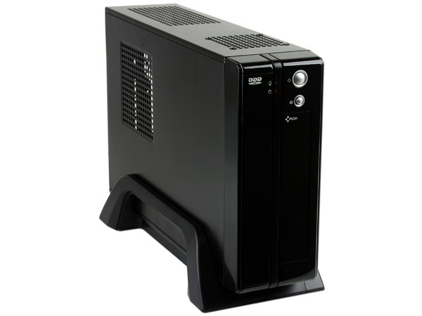 Gabinete Pixxo CI-9E8C Slim con fuente de 450W, Mini ITX. Color Negro