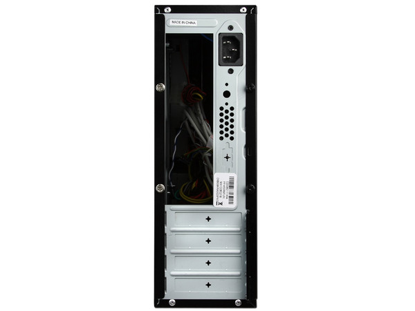Gabinete Pixxo CM-9G8A Slim con fuente de 450W, Micro ATX. Color Negro