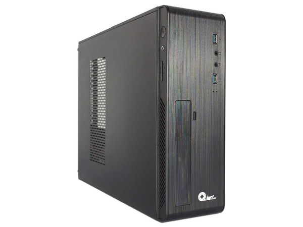 Gabinete Qian Slim Bao SB18-21, ATX, Fuente de poder de 350 Watts. Color Negro.