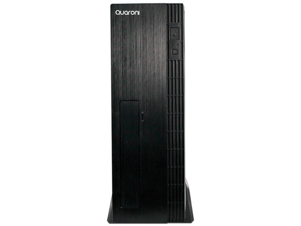 Gabinete Slim Quaroni QCS-03, Micro-ATX, (Incluye fuente de 500W). Color Negro.