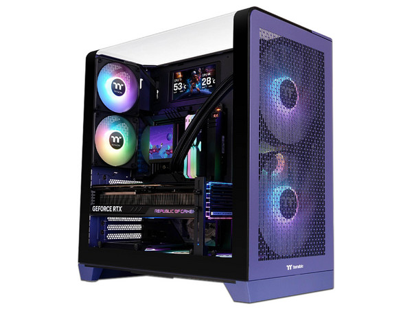 Gabinete Thermaltake View 390 Air, Mid Tower, ATX, Panel de Cristal Templado, (No Incluye Fuente de Poder), Color Morado.