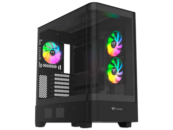 Gabinete Thermaltake View 290 TG ARGB, Mid Tower, ATX, 3 Ventiladores de 120mm, Panel de Cristal Templado, No Incluye Fuente de Poder. Color Negro.