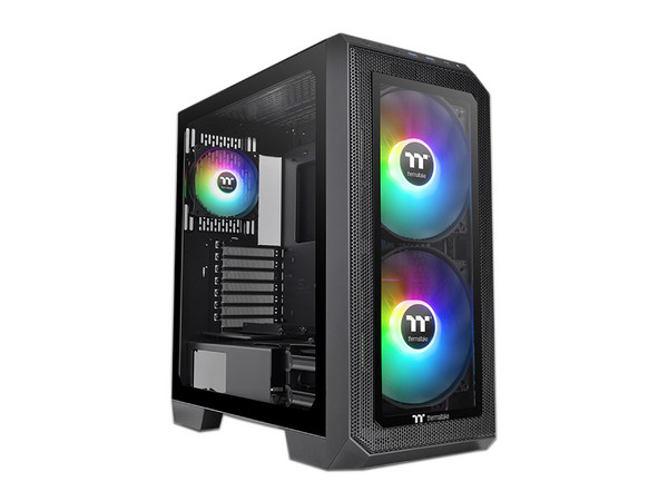 Gabinete Gamer Thermaltake Mid-Tower View 300 MX, ARGB, ATX, (No incluye fuente de poder). Color Negro.