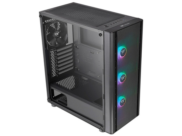 Gabinete Gamer Thermaltake V250 TG ARGB, Mid Tower, ATX, (No incluye fuente de poder). Color Negro.
