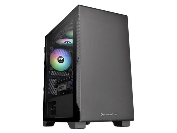 Gabinete Thermaltake S100 TG, Micro-ATX, (no incluye fuente de poder). Color Negro.