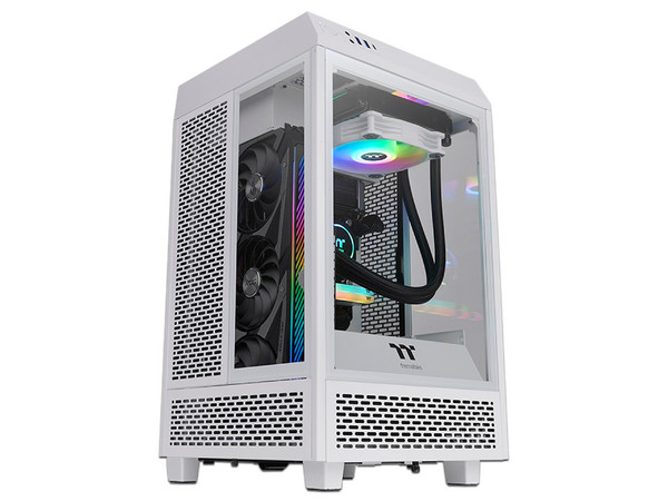 Gabinete Thermaltake The Tower 100 Snow, Mini-ITX, (no incluye Fuente de poder). Color Blanco.