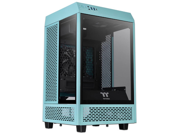 Gabinete THERMALTAKE The Tower 100, Micro Tower, No Incluye Fuente de Poder. Color Turquesa.