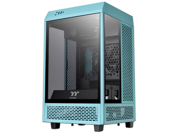 Gabinete THERMALTAKE The Tower 100, Micro Tower, No Incluye Fuente de Poder. Color Turquesa.