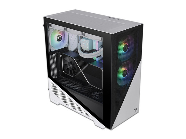 Gabinete Thermaltake Divider 370 TG ARGB, ATX, Mid-Tower (No incluye Fuente De Poder). Color Blanco.