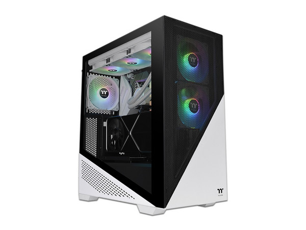 Gabinete Thermaltake Divider 370 TG ARGB, ATX, Mid-Tower (No incluye Fuente De Poder). Color Blanco.