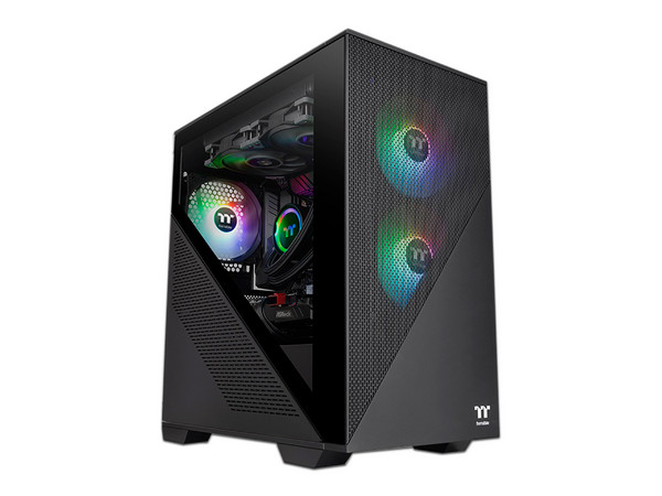 Gabinete Thermaltake Divider 170 TG ARGB, Micro-ATX, Micro-Tower, (No incluye Fuente De Poder), Color Negro.