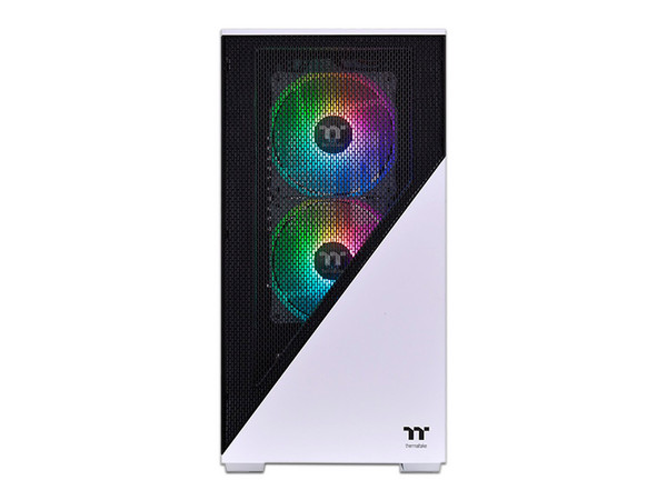Gabinete Gamer Thermaltake Divider 170 TG Snow ARGB, Micro Tower (sin fuente de poder). Color Blanco.