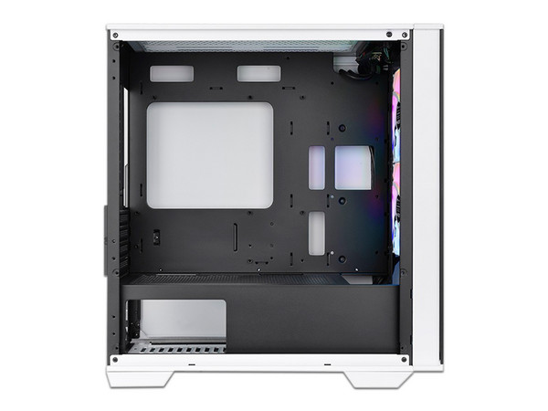 Gabinete Gamer Thermaltake Divider 170 TG Snow ARGB, Micro Tower (sin fuente de poder). Color Blanco.