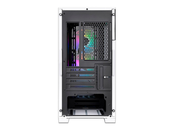 Gabinete Gamer Thermaltake Divider 170 TG Snow ARGB, Micro Tower (sin fuente de poder). Color Blanco.