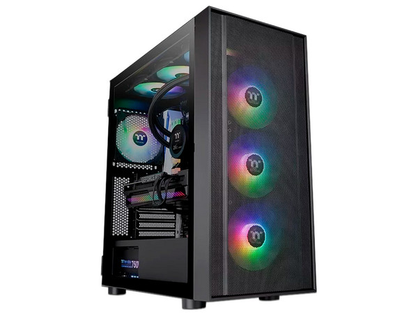 Gabinete Thermaltake H570, Mid-Tower, E-ATX, (sin fuente de poder). Color Negro.