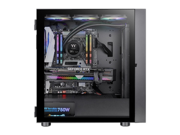 Gabinete Gamer Thermaltake H570 TG ARGB Snow, Mid-Tower, ATX, (No incluye fuente de poder), Color Negro.