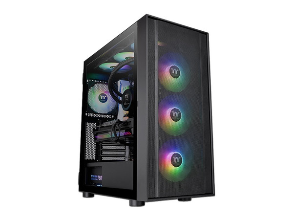 Gabinete Gamer Thermaltake H570 TG ARGB Snow, Mid-Tower, ATX, (No incluye fuente de poder), Color Negro.