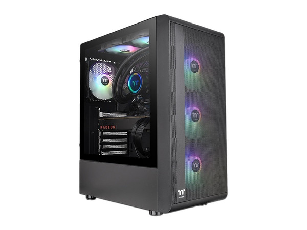 Gabinete Gamer Thermaltake S200 TG ARGB, Mid-Tower, ATX, (No incluye fuente de poder). Color Negro.