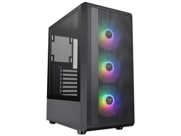 Gabinete Thermaltake S200 TG ARGB, Mid-Tower, Micro-ATX, (No incluye Fuente de Poder), Color Negro.
