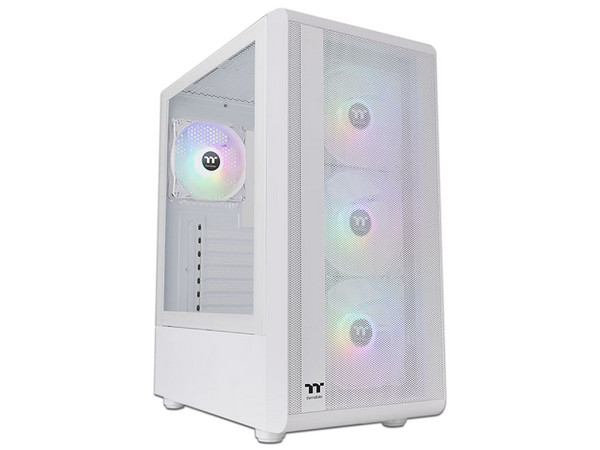 Gabinete Thermaltake S200 Plus TG, ARGB, Midi-Tower, ATX, (No incluye fuente de poder). Color Blanco