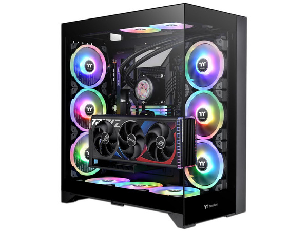 Gabinete Gamer Thermaltake CTE E600 MX Mid-Tower, E-ATX, (No incluye fuente de poder). Color Negro.