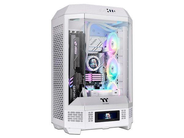 Gabinete Thermaltake The Tower 300 Snow, Micro-ATX, Micro Tower, (No Incluye fuente de Poder), Color Blanco.