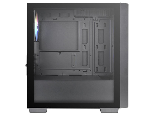 Gabinete Thermaltake Versa H16 TG ARGB, Mid-Tower, Micro ATX, Vidrio Templado, 3 Ventiladores x 120mm, (No incluye Fuente de Poder), Color Negro.