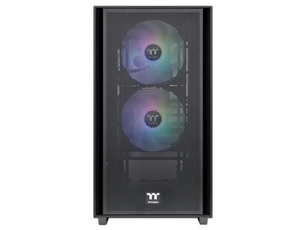 Gabinete Thermaltake Versa H16 TG ARGB, Mid-Tower, Micro ATX, Vidrio Templado, 3 Ventiladores x 120mm, (No incluye Fuente de Poder), Color Negro.