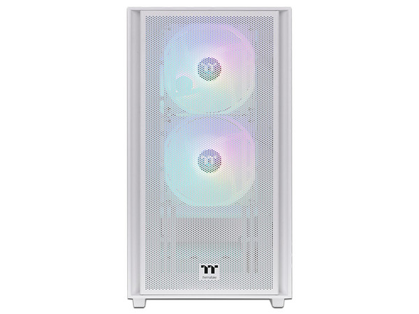 Gabinete Thermaltake Versa H16 TG ARGB, Micro Torre, Ventana Lateral, 3 Ventiladores, Color Blanco.
