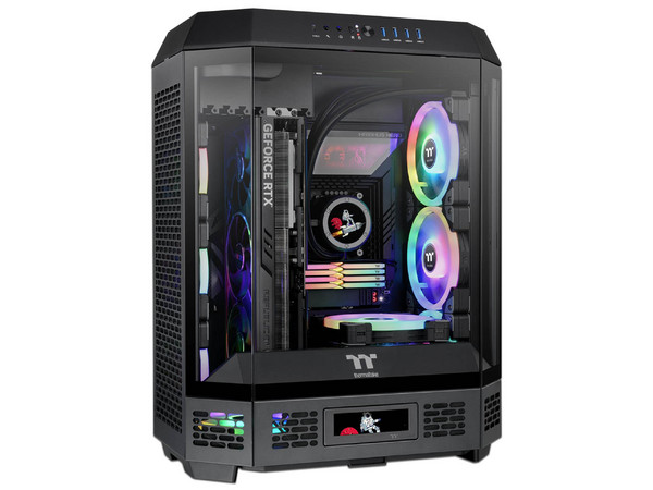 Gabinete Thermaltake The Tower 600, Mid Tower, ATX, Compatible con Kit de Pantalla LCD, No Incluye Fuente de Poder. Color Negro.