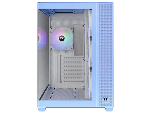Gabinete Thermaltake View 380 TG ARGB Hydrangea Blue, Mid Tower, ATX, Incluye 4 Ventiladores de 120mm, (No Incluye Fuente de Poder), Color Azul.