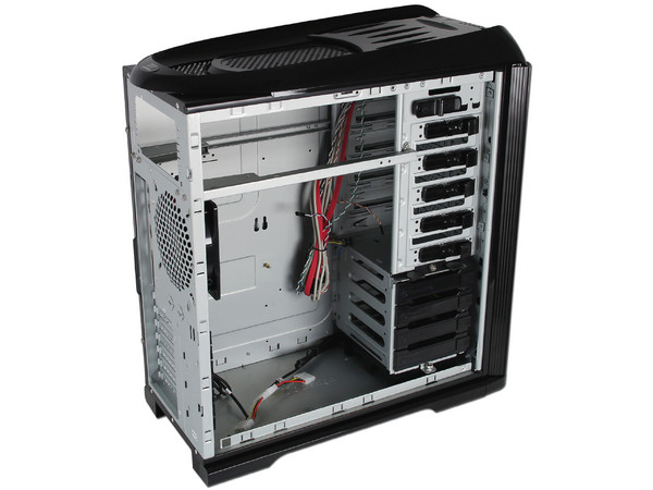 Gabinete Thermaltake Armor+MX con ventilador lateral de 230mm Led Azul. (no incluye fuente de poder) Color Negro