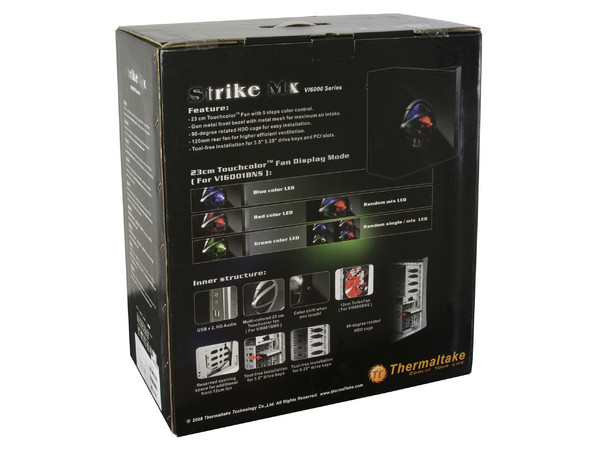 Gabinete Thermaltake Strike MX - VI6001BNS, Ventilador Touchcolor de 23cm, Alta Calidad, ATX (sin fuente de poder) 